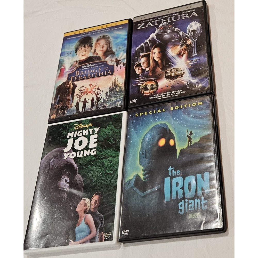 Family Adventure DVD Lot Iron Giant Zathura Bridge to Terabithia Mighty Joe...